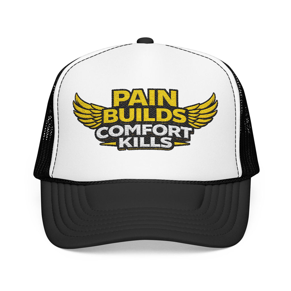 Blue Collar Trucker Hat Pain Builds Comfort Kills | Earned Not Taken