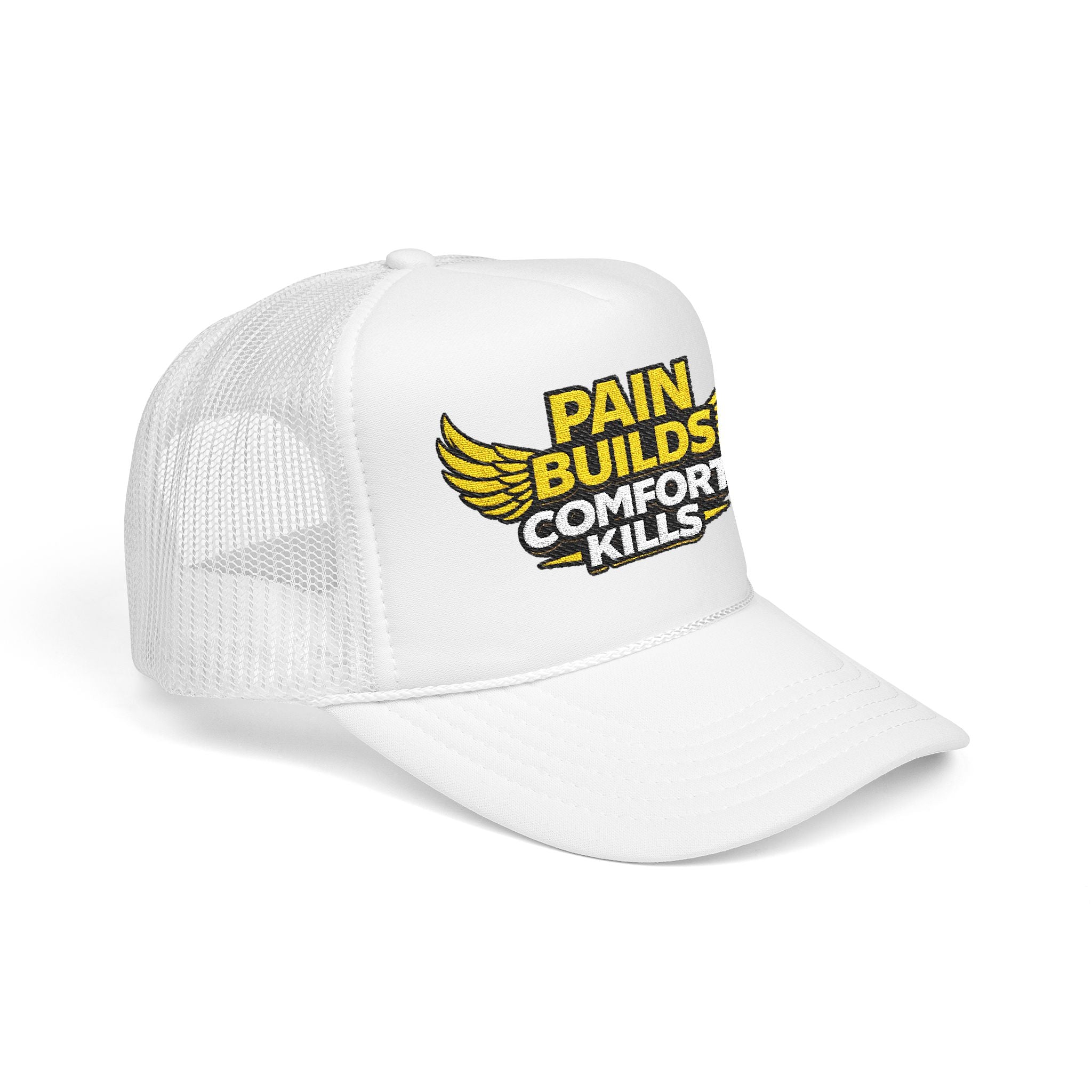 Blue Collar Trucker Hat Pain Builds Comfort Kills | Earned Not Taken
