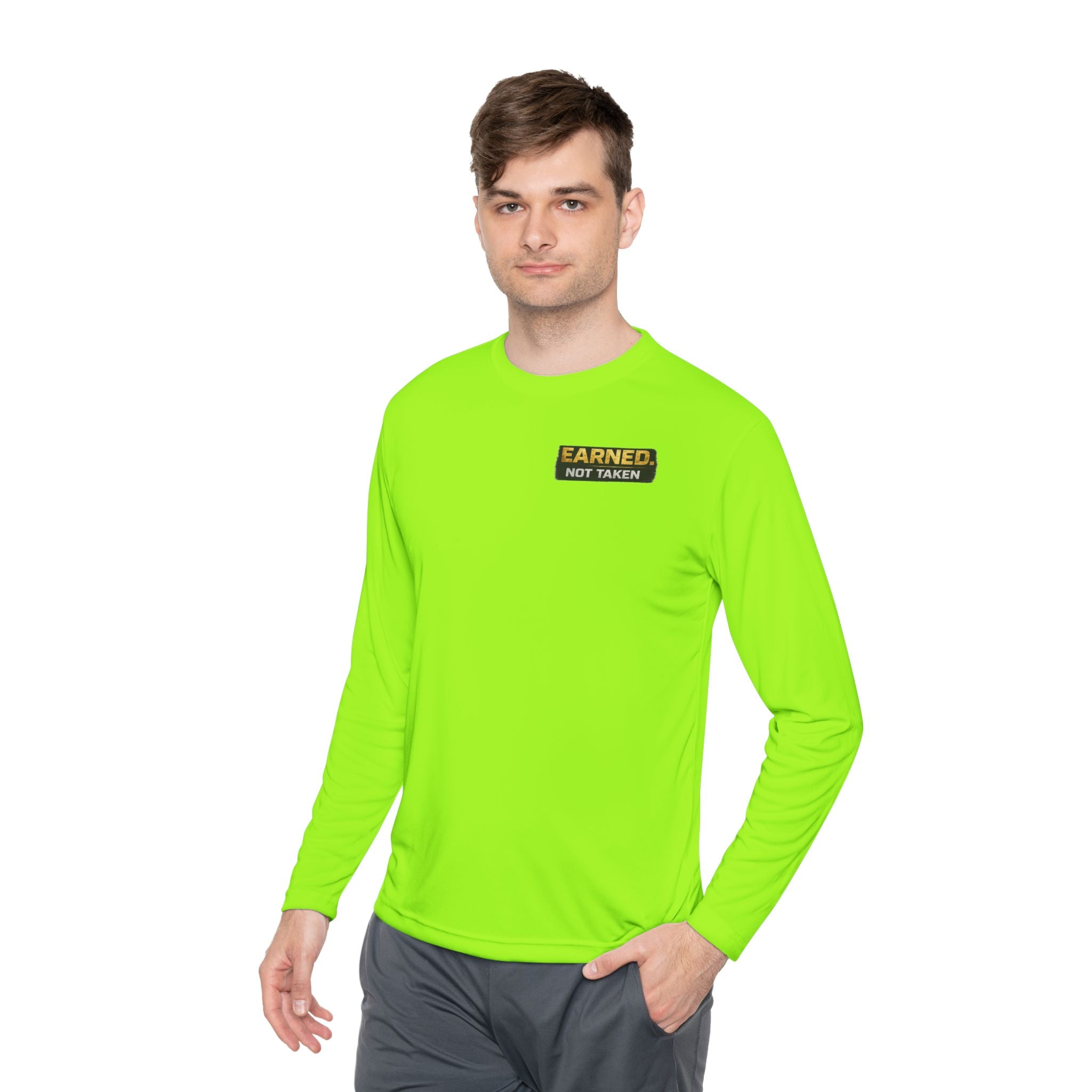 Earned Not Given Long Sleeve Tee Hi Vis