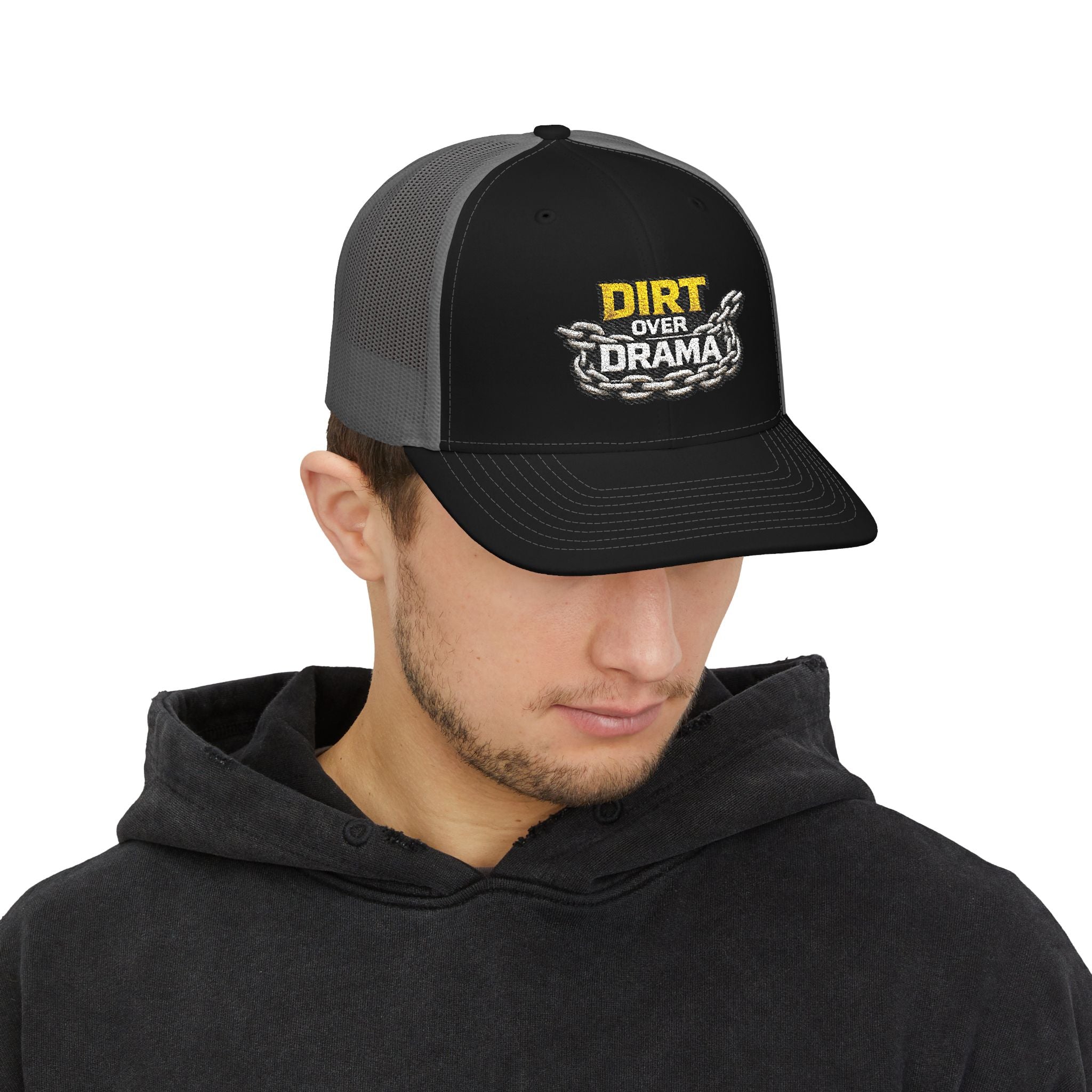 Dirt Over Drama Snapback Trucker Hat