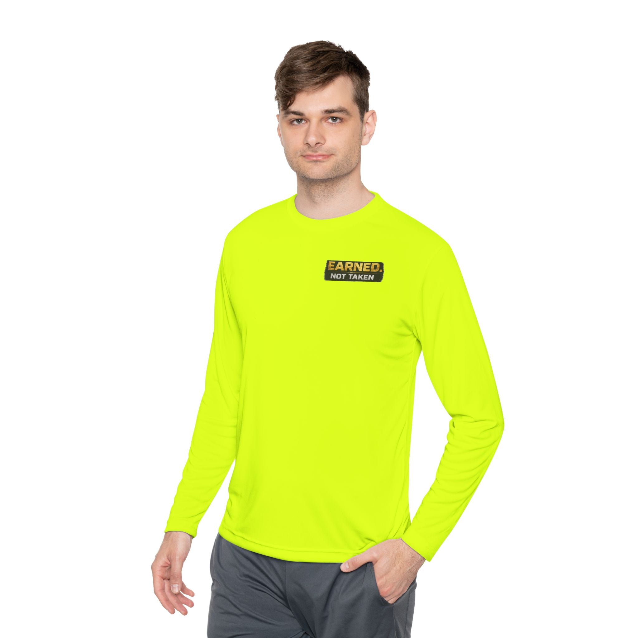 Earned Not Given Long Sleeve Tee Hi Vis