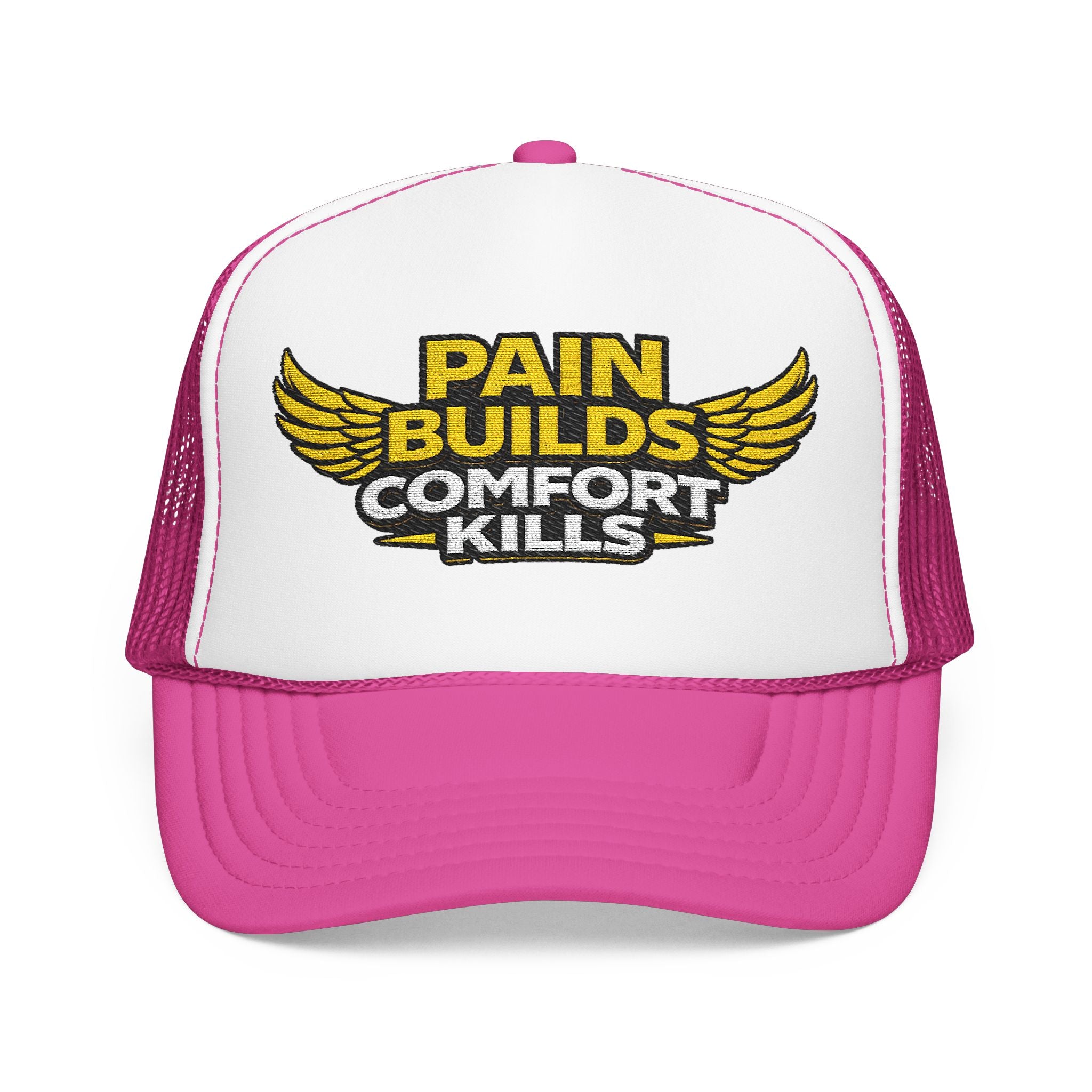 Blue Collar Trucker Hat Pain Builds Comfort Kills | Earned Not Taken