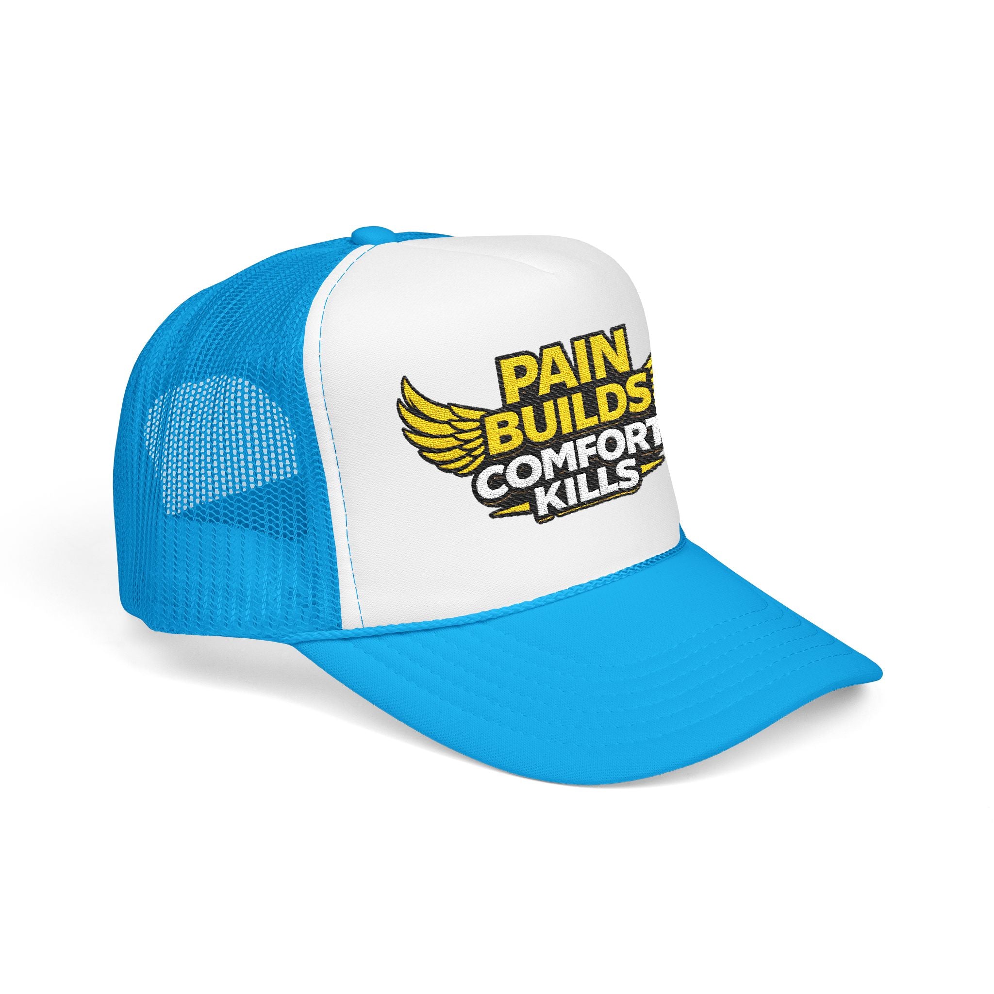 Blue Collar Trucker Hat Pain Builds Comfort Kills | Earned Not Taken