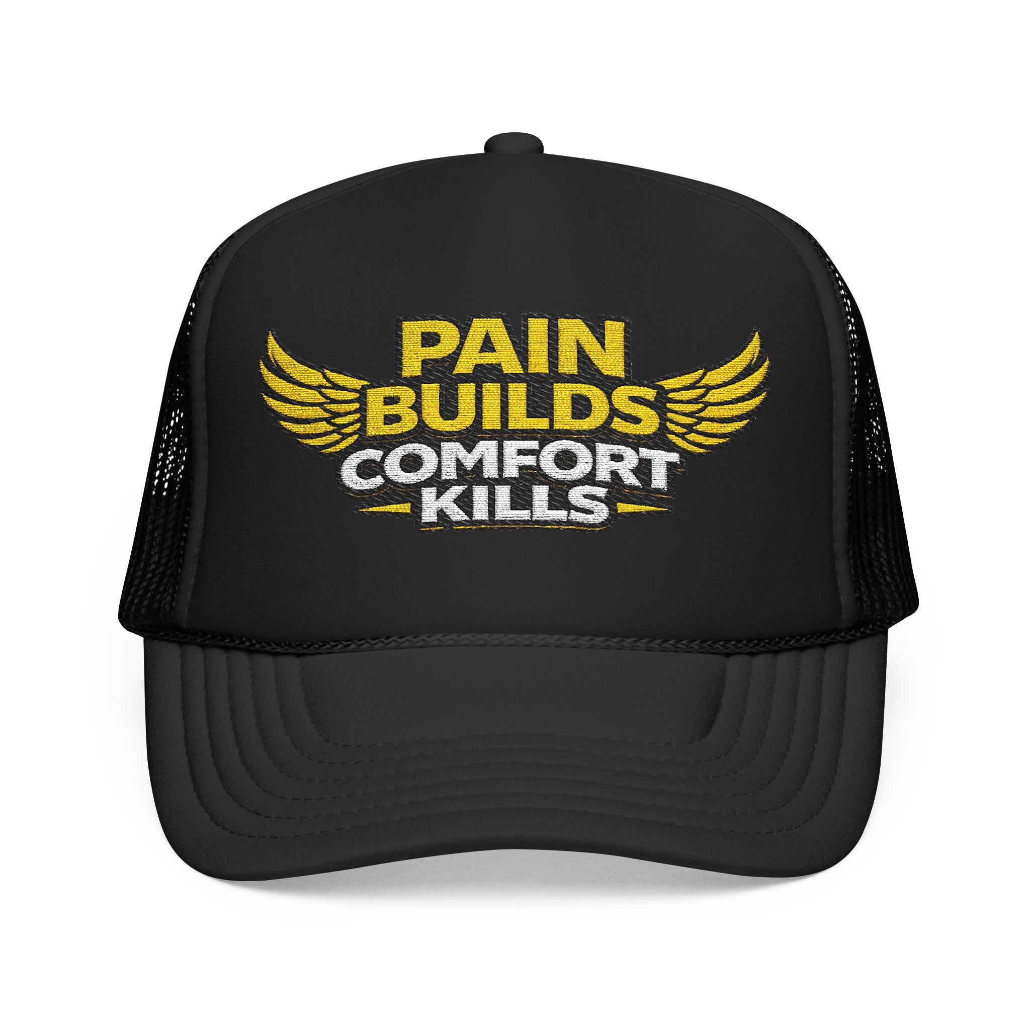 Blue Collar Trucker Hat Pain Builds Comfort Kills | Earned Not Taken